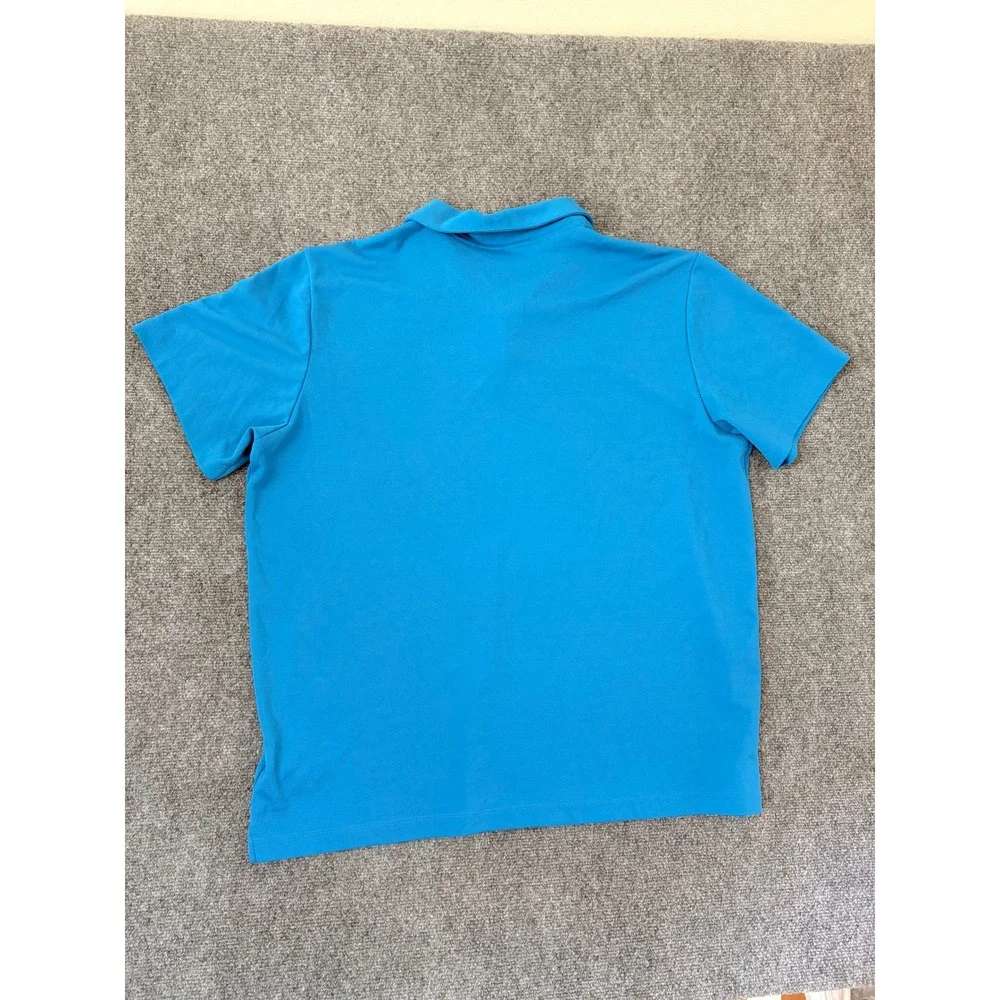The North Face Mens Blue Short Sleeve Pique Performance Polo Shirt XXL 7656